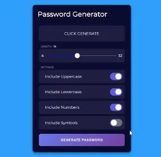 Random Password Generator - HTML | CSS | JS
Генератор паролей, реализованный с помощью SCSS и JS
https://codepen.io/devloop/pen/vYYxvbz | Сетка — социальная сеть от hh.ru