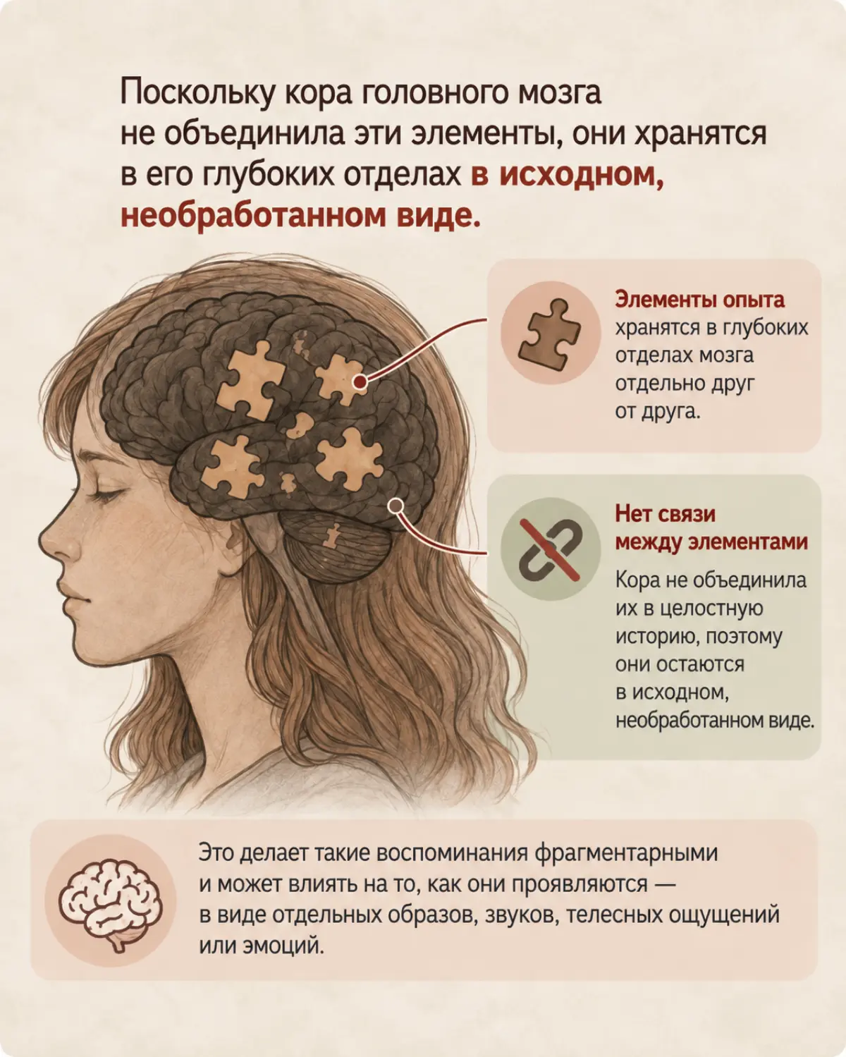 На сессиях мне часто задают вопросы: как работает метод? почему событие не забывается? почему я давно сделал выводы, всё понимаю, а вести себя иначе не могу? что происходит с мозгом?
И человек хочет и... | Сетка — социальная сеть от hh.ru