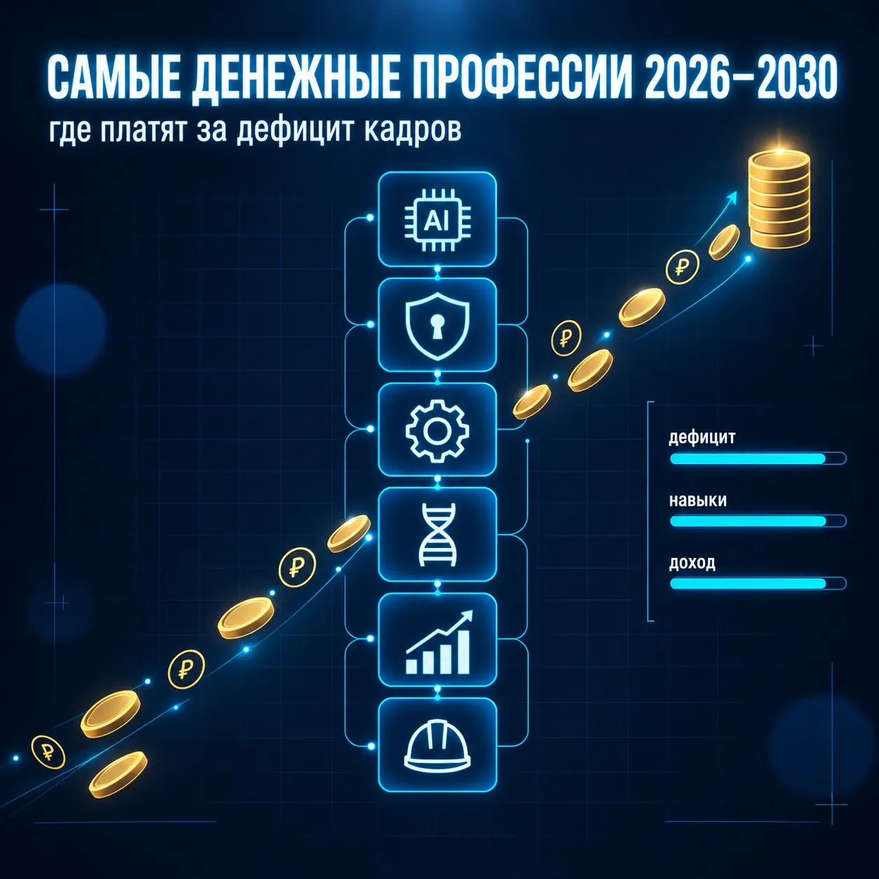 Денежные профессии 2026–2030: где платят за дефицит  кадров? | Сетка — социальная сеть от hh.ru