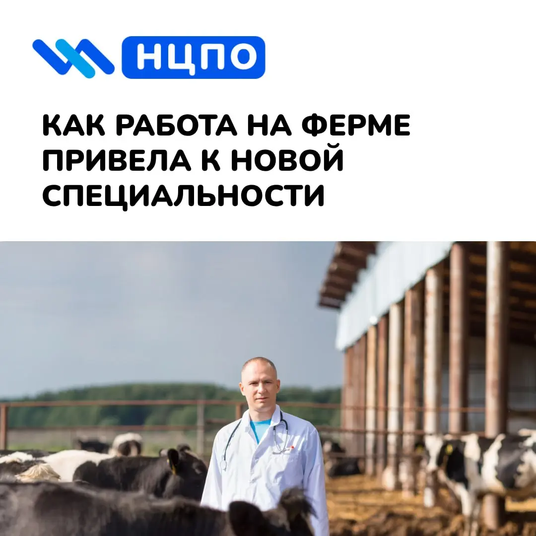 🐄 Как работа на ферме привела к новой специальности
Николай несколько лет работал на ферме: ухаживал за животными, следил за кормлением, чистотой помещений и знал ежедневные процессы хозяйства | Сетка — социальная сеть от hh.ru