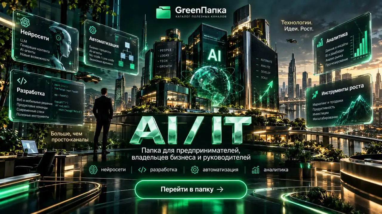 ⁉️ Устал искать интересные каналы с новостями мира AI и IT?
📁 ПАПКА С КАНАЛАМИ
В этой папке собраны каналы про нейросети и цифровую сферу, которые помогают быстрее разобраться в сфере, находить идеи и... | Сетка — социальная сеть от hh.ru