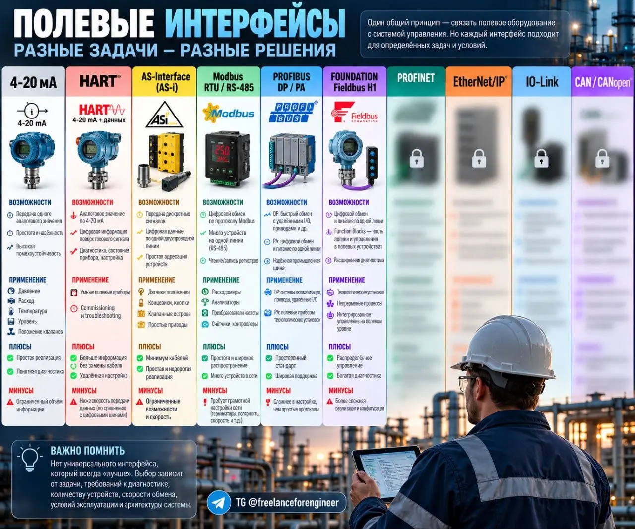 4–20 мА, HART, AS-i, Modbus, PROFIBUS, FOUNDATION Fieldbus — зачем столько интерфейсов?
В промышленной автоматизации оборудование должно не просто измерять или выполнять команду — оно должно передават... | Сетка — социальная сеть от hh.ru