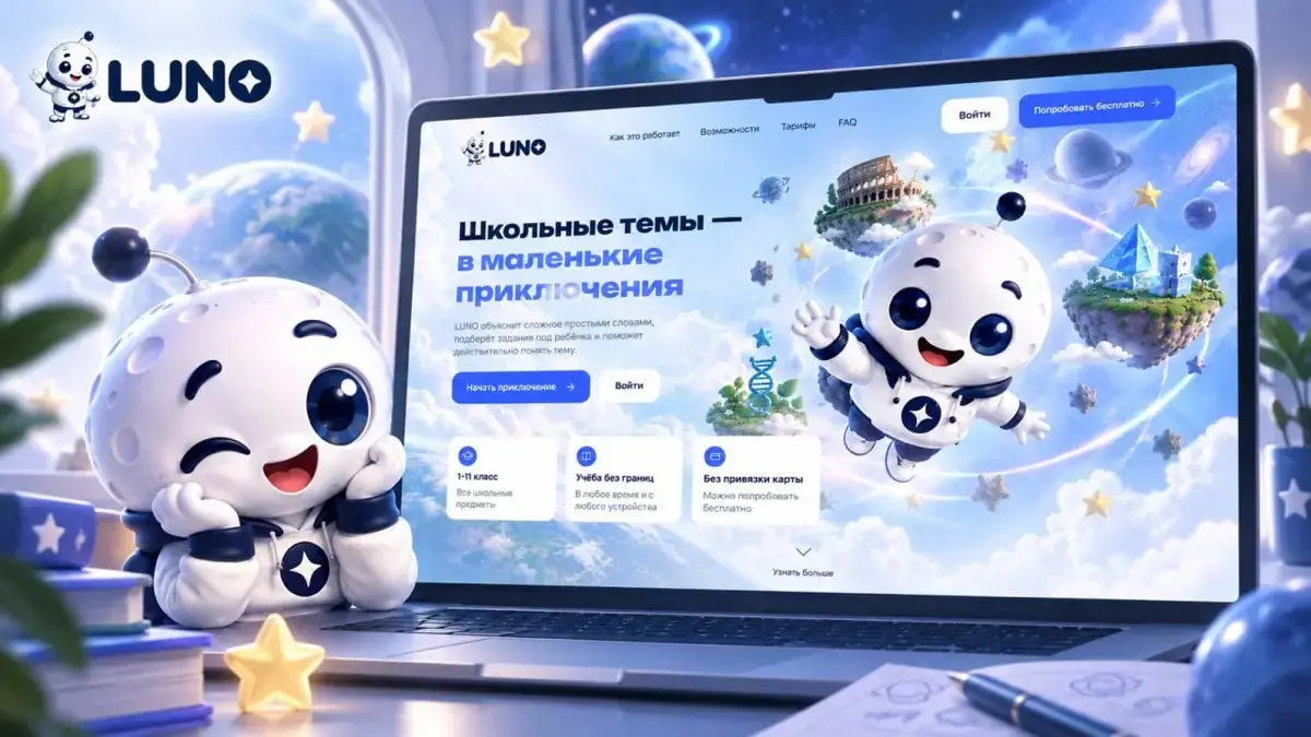 🚀 LUNO AI надел новый костюм!
Помните, мы говорили, что учёба может быть красивой? Теперь это видно не только в уроках, но и на самой платформе.
Мы полностью пересобрали страницу e-luno | Сетка — социальная сеть от hh.ru