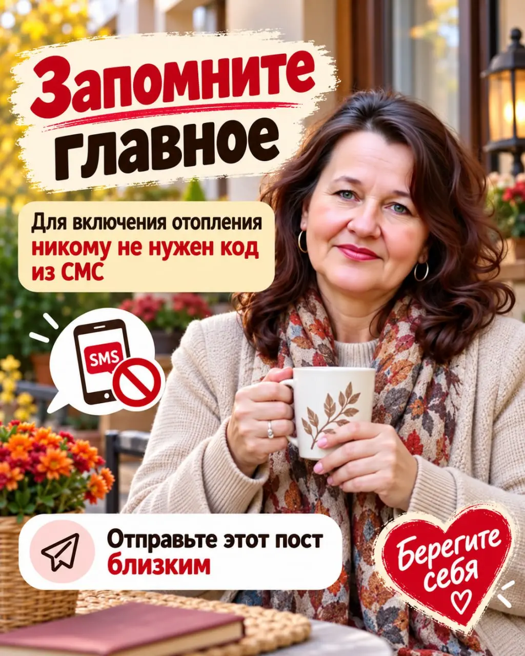 Отопление включат. Код им не нужен.
Вот вроде бы всё просто: если речь идёт о батареях, трубах и запуске отопления, при чём тут вообще код из СМС?
Но именно на этом сейчас и строят схему | Сетка — социальная сеть от hh.ru