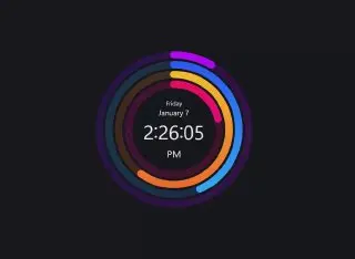 Progress Clock - необычные часы в футуристичном стиле.
https://codepen.io/jkantner/pen/MWEmExB?cfchlcaptchatk=4xkFlpY7c9fxLggL.XjztHAyFg1ZtJzzPn..tTOio-1641540124-0-gaNycGzNCaU | Сетка — социальная сеть от hh.ru
