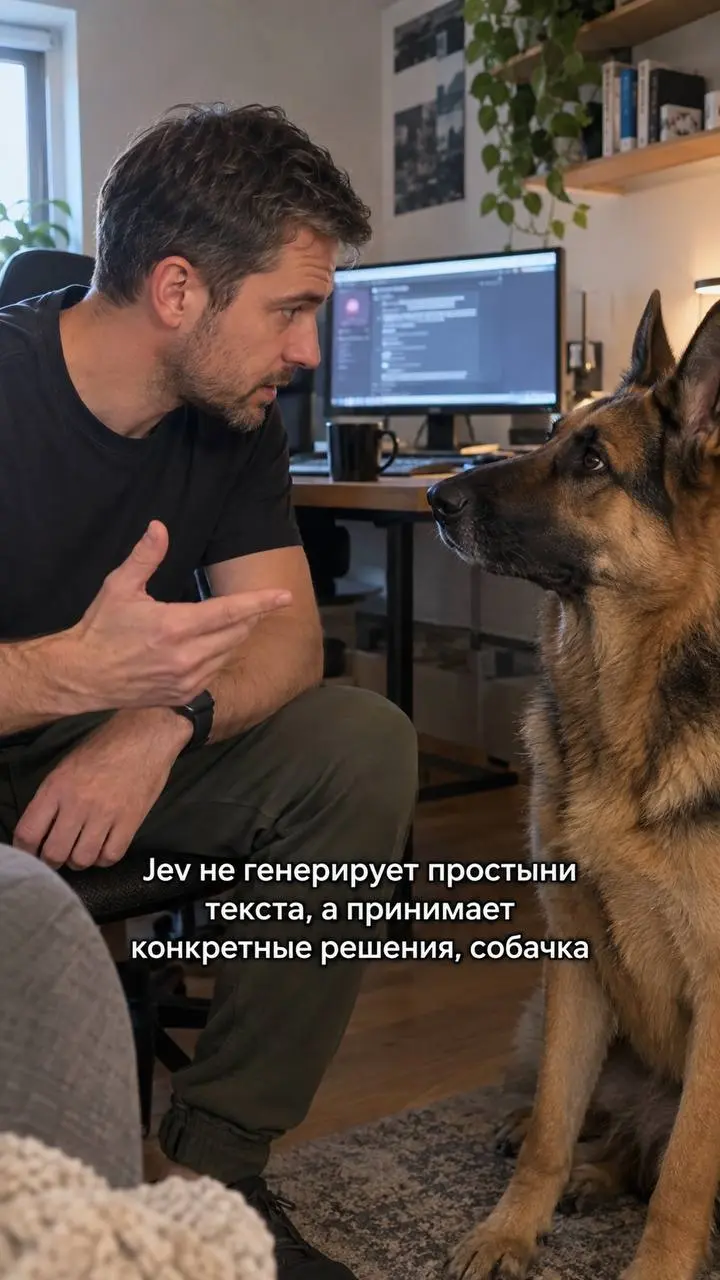 🤖 Jev — модель, которая не генерирует текст, а принимает решения.
Обычно нейросеть используют, чтобы что-то создать: написать код, текст или ответ клиенту | Сетка — социальная сеть от hh.ru