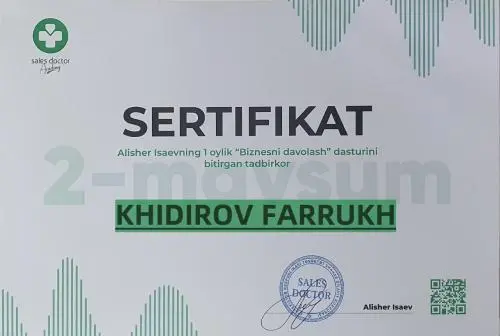 Фаррух Хидирназаров