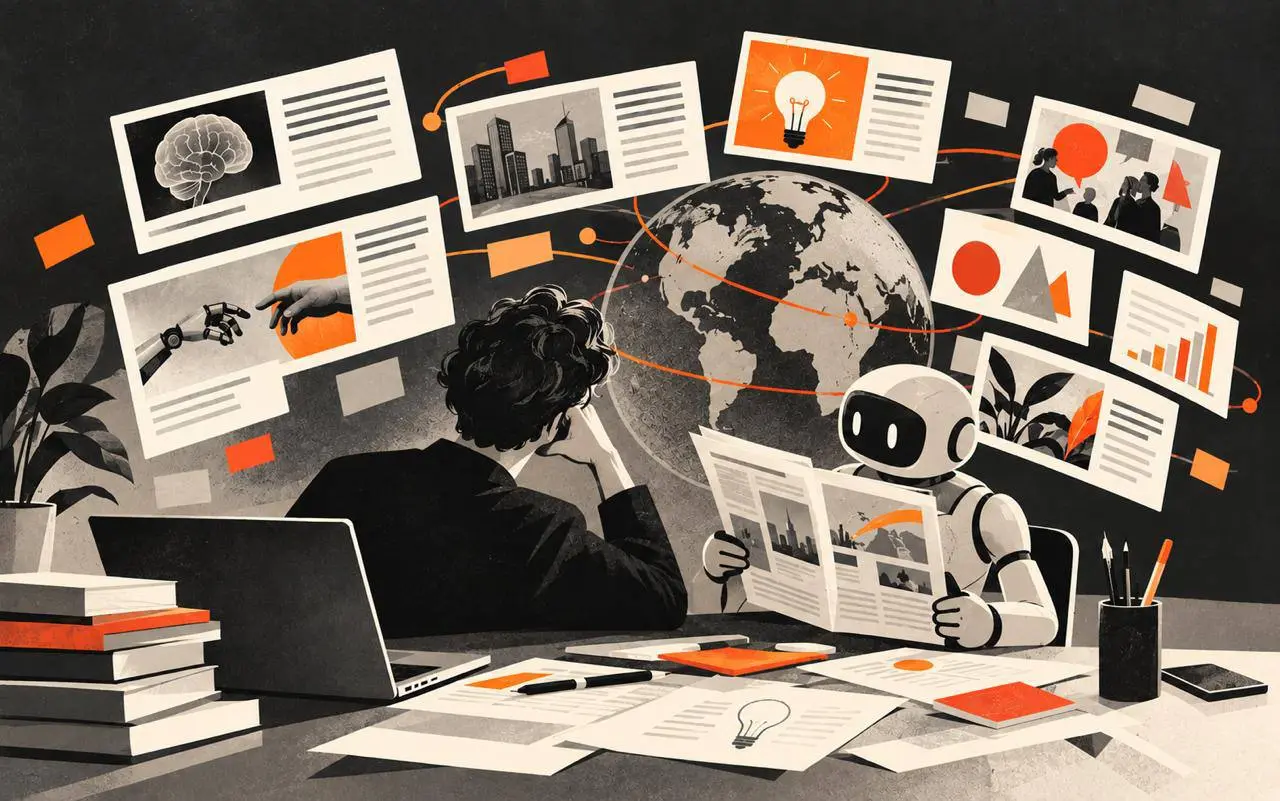Дайджест для креатора
1. Сначала чужие идеи, потом ИИ · Atlassian Teamwork Lab · исследование
797 сотрудников придумывали идеи одним из трёх способов: сами, с ИИ или прочитав сначала идеи коллеги | Сетка — социальная сеть от hh.ru