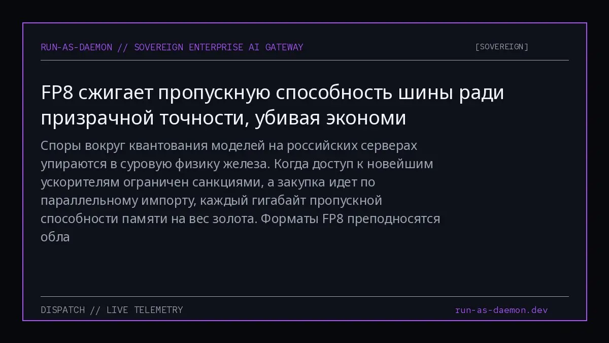 Споры вокруг квантования моделей на российских серверах упираются в суровую физику железа | Сетка — социальная сеть от hh.ru