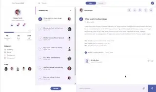 Task Manager UI - пользовательский интерфейс диспетчера задач. Есть что взять на заметку.
https://codepen.io/TurkAysenur/pen/QWyPMgq | Сетка — социальная сеть от hh.ru
