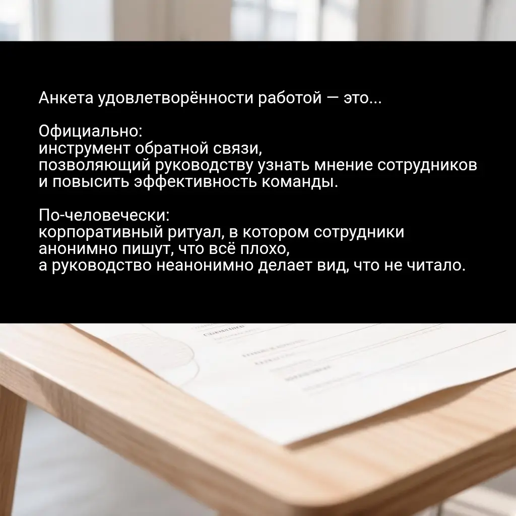 Анкета удовлетворенности | Сетка — социальная сеть от hh.ru
