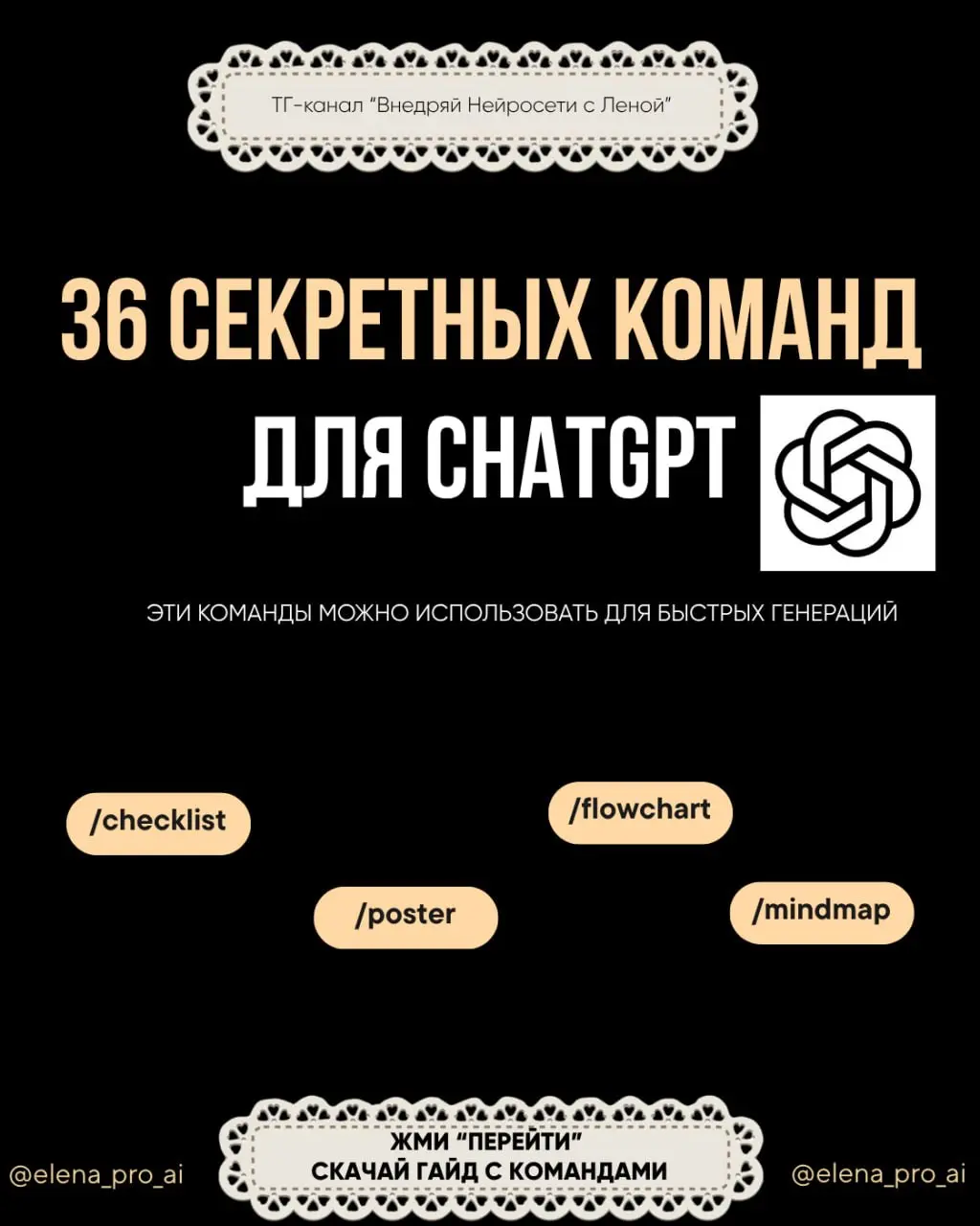 36 секретных команд ChatGPT, которые заменяют длинные Промты для визуального оформления
Недавно в работе с ChatGPT стали использовать короткие визуальные команды | Сетка — социальная сеть от hh.ru