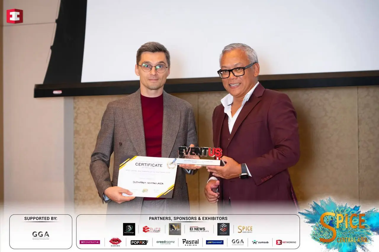 🏆 OLIMPBET — Оператор года по версии SPiCE Central Asia!
БК стала лауреатом премии на iGaming-конференции по Центральной Азии и Кавказу | Сетка — социальная сеть от hh.ru