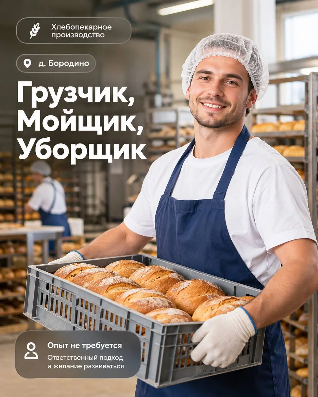 1️⃣ГРУЗЧИК,
2️⃣МОЙЩИК,
3️⃣УБОРЩИК
От 4 000₽/смена
Хлебопекарное производство
• д. Бородино, м. м. Медведково
• Рестораны/Кафе
• +79031359317
Полное описание вакансии размещено в Телеграм и Макс | Сетка — социальная сеть от hh.ru