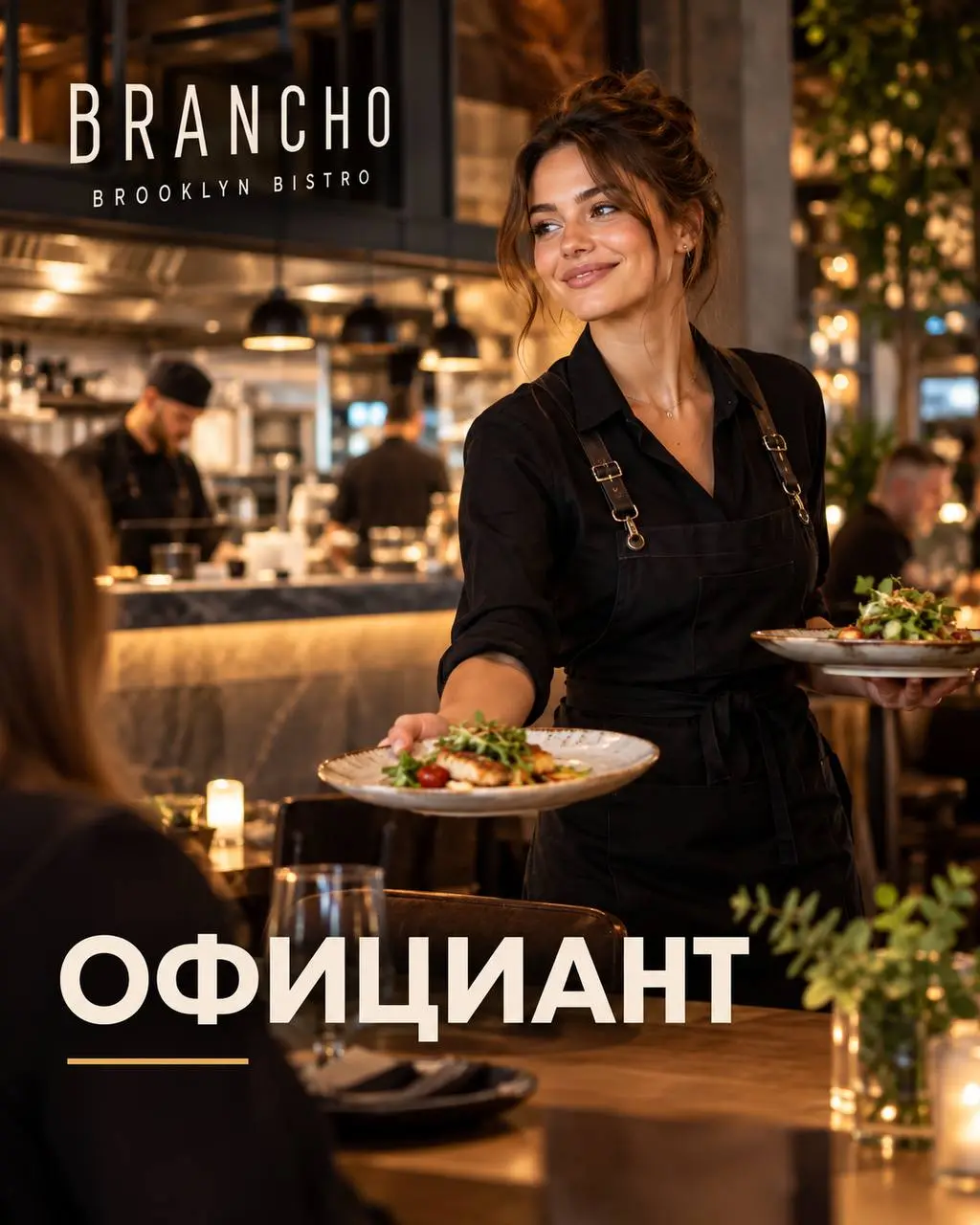 ОФИЦИАНТ
От 3 000₽/выход + чаевые + % от продаж
BRANCHO Brooklyn bistro
• Москва, м. Технопарк, Черкизовская
• Рестораны/Кафе
• +79671508749
Полное описание вакансии размещено в Телеграм и Макс | Сетка — социальная сеть от hh.ru