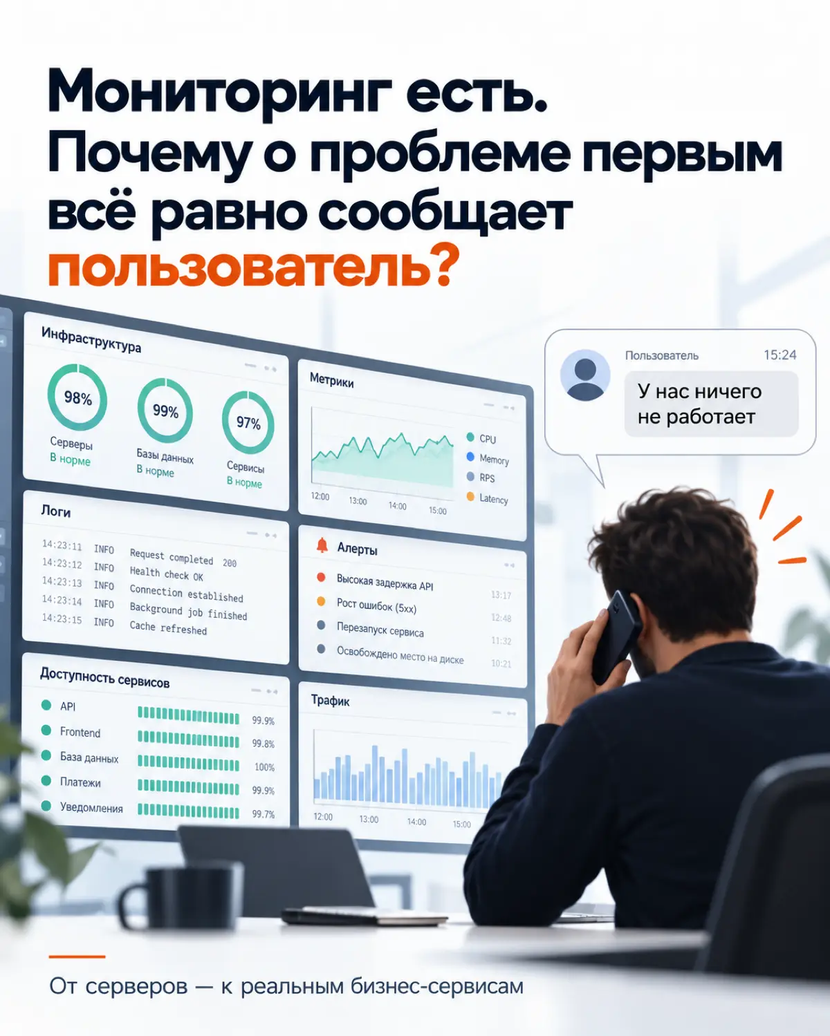 Почему о проблеме первым всё равно сообщает пользователь? | Сетка — социальная сеть от hh.ru