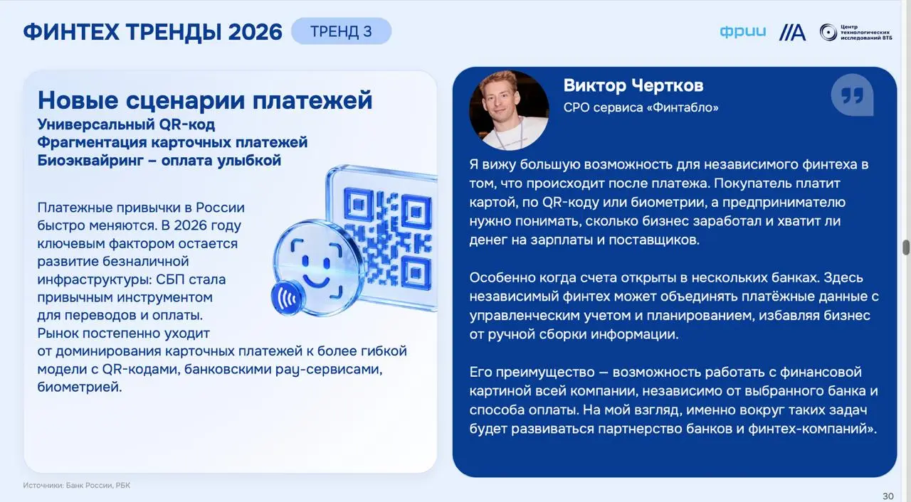 Снова где-то засветился 😊
На этот раз в исследовании ВТБ и ФРИИ «ДНК финтеха 2026» | Сетка — социальная сеть от hh.ru