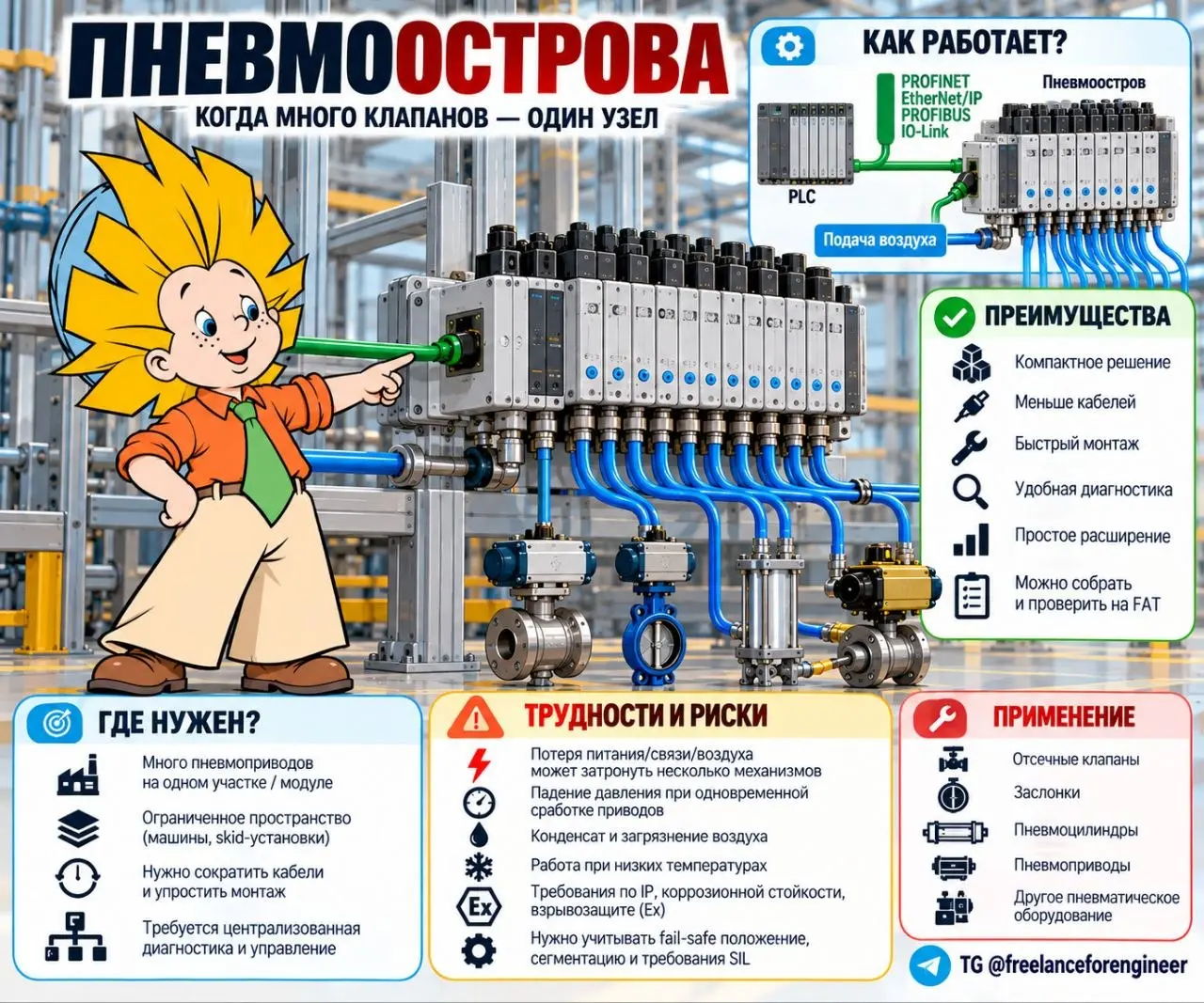 Пневмоостров: когда десятки клапанов превращаются в один узел
На многих производствах пневматика остаётся одним из основных способов управления исполнительными механизмами: отсечными клапанами, заслон... | Сетка — социальная сеть от hh.ru