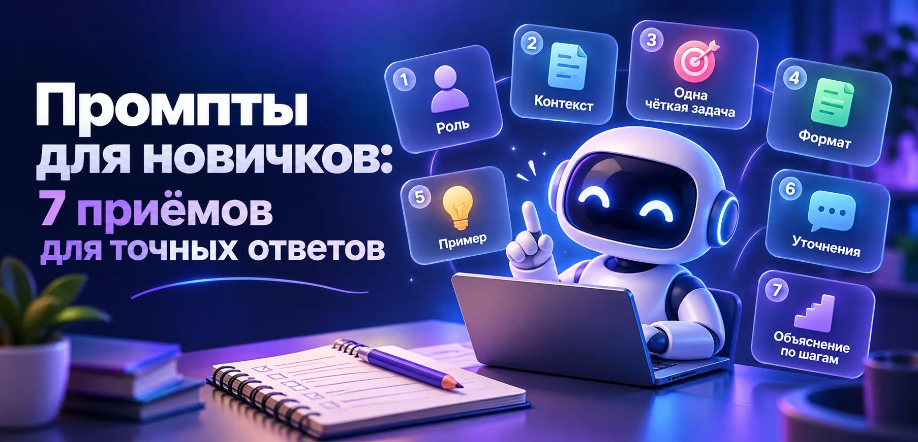 Промпты для новичков: 7 приёмов для точных ответов | Сетка — социальная сеть от hh.ru