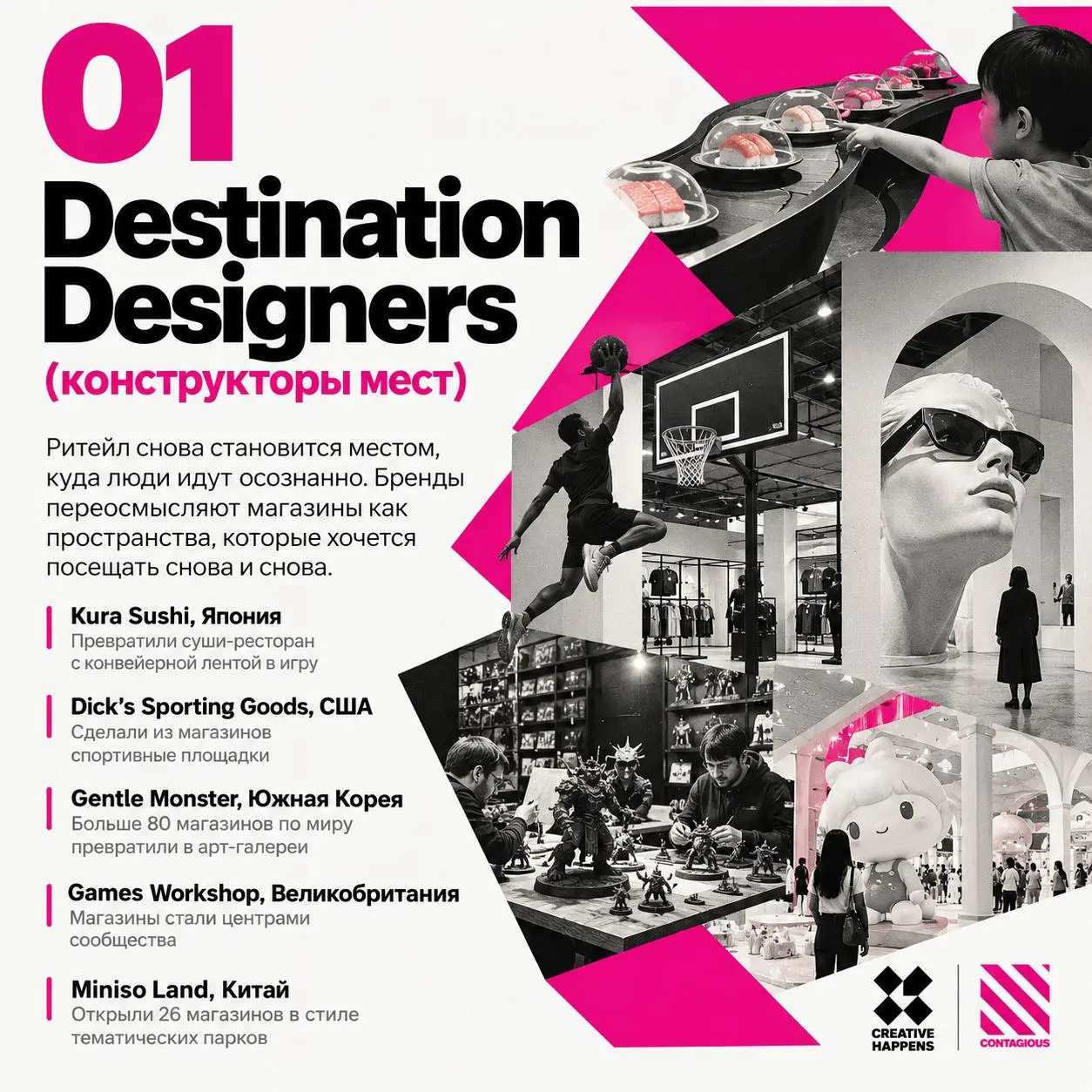 Contagious Brands Report 2026
Contagious выпустили ежегодный отчёт, в котором перечислили 45 мировых брендов, нарушающих правила своих категорий. Самое интересное в отчёте — это рубрикация | Сетка — социальная сеть от hh.ru