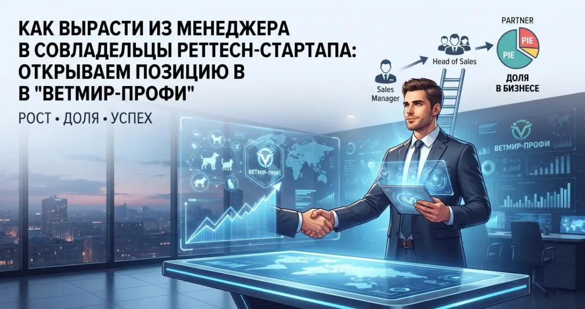 Ищем партнера и лидера продаж в PetTech-проект «ВетМирПрофи» | Сетка — социальная сеть от hh.ru