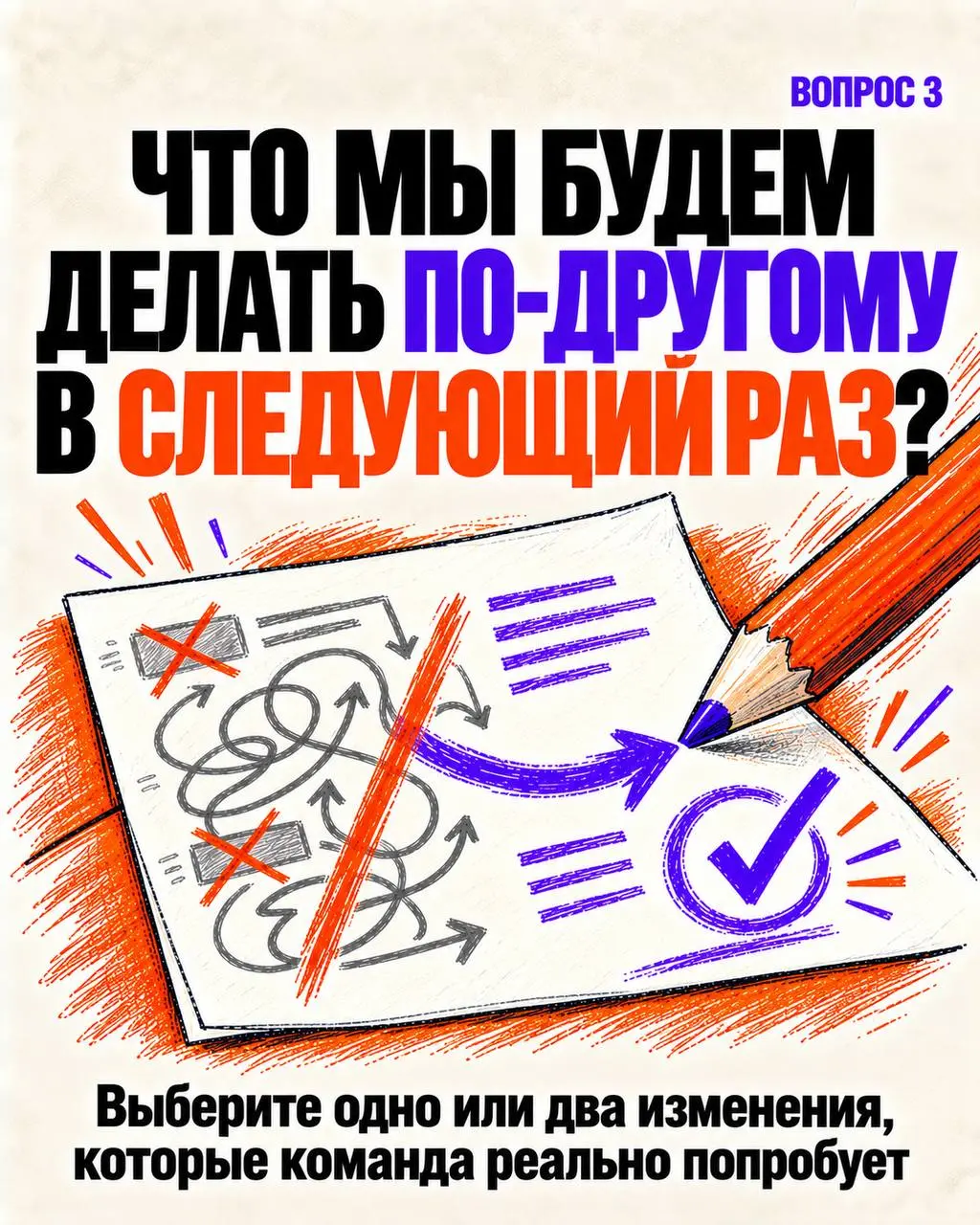 После нескольких лонгридов захотелось дать что-то короткое и сразу применимое.
Собрала в карточках простую схему командного ретро, которое можно провести за 20 минут | Сетка — социальная сеть от hh.ru