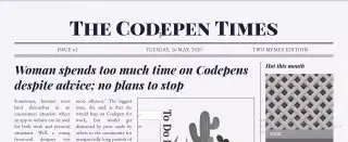 CSS Grid: Newspaper Layout
Страница стилизованная под газету, с помощью свойства Grid.
https://codepen.io/oliviale/pen/BaoXOOP | Сетка — социальная сеть от hh.ru