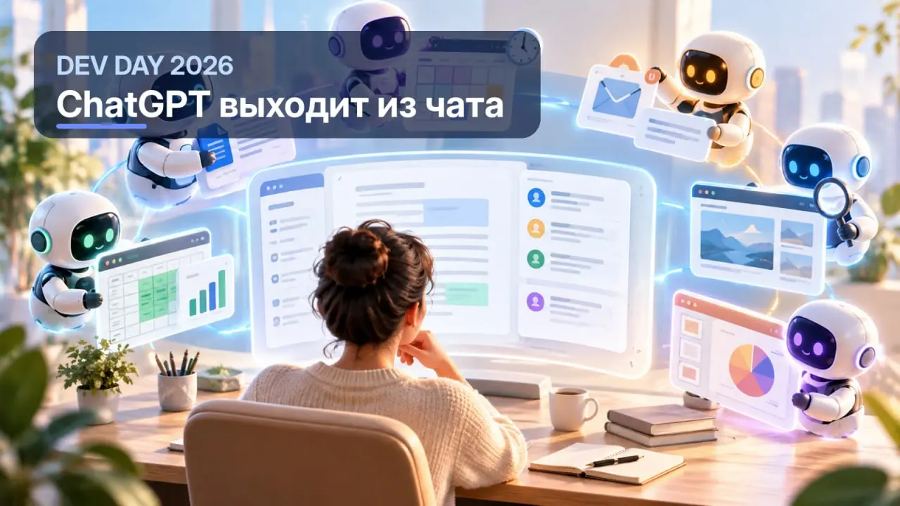 🦄 29 сентября, буквально пару часов назад, OpenAI провела DevDay 2026
⚡️Ловите самое ключевое оттуда:

Dots — постоянный ИИ-агент, который может продолжать работу в облаке и действовать через подключё... | Сетка — социальная сеть от hh.ru