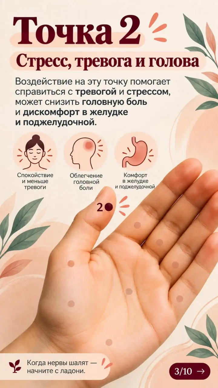👋 А вы давно рассматривали свою ладонь?
Не мельком — внимательно.
На ней можно найти девять точек, которые используют в практиках самомассажа | Сетка — социальная сеть от hh.ru