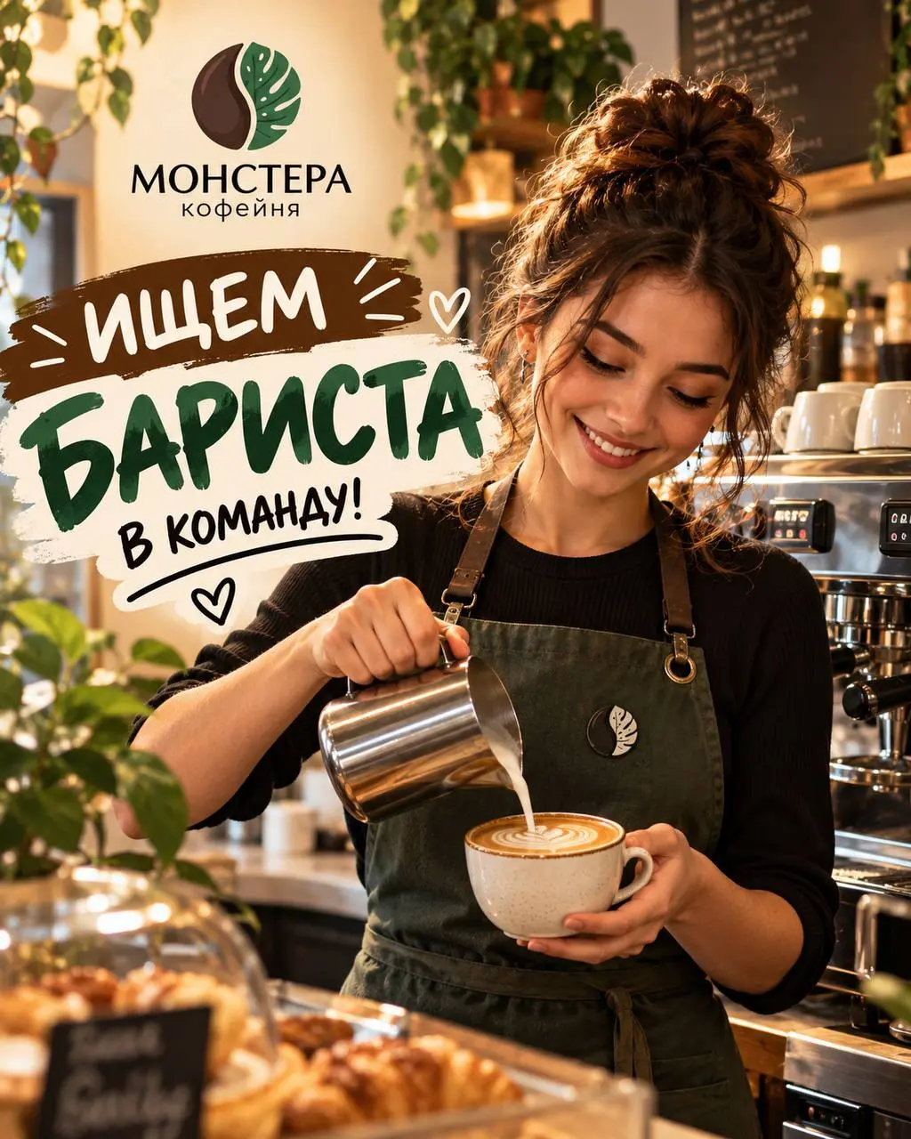 БАРИСТА
От 4 500₽/смена
кофейня «Монстера»
• Москва, м. Бабушкинская, Свиблово, Медведково, Заповедная 18к2
• Рестораны/Кафе
• +79774283265
Полное описание вакансии размещено в Телеграм и Макс | Сетка — социальная сеть от hh.ru