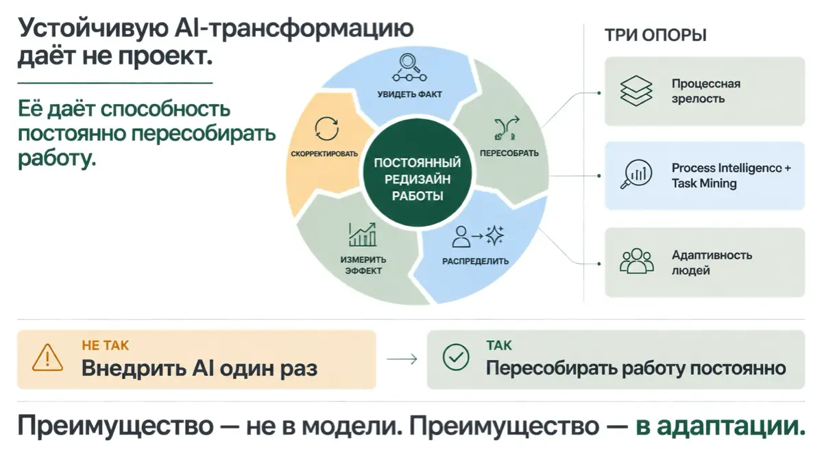 🎯 Устойчивую ИИ-трансформацию даёт не проект, | Сетка — социальная сеть от hh.ru