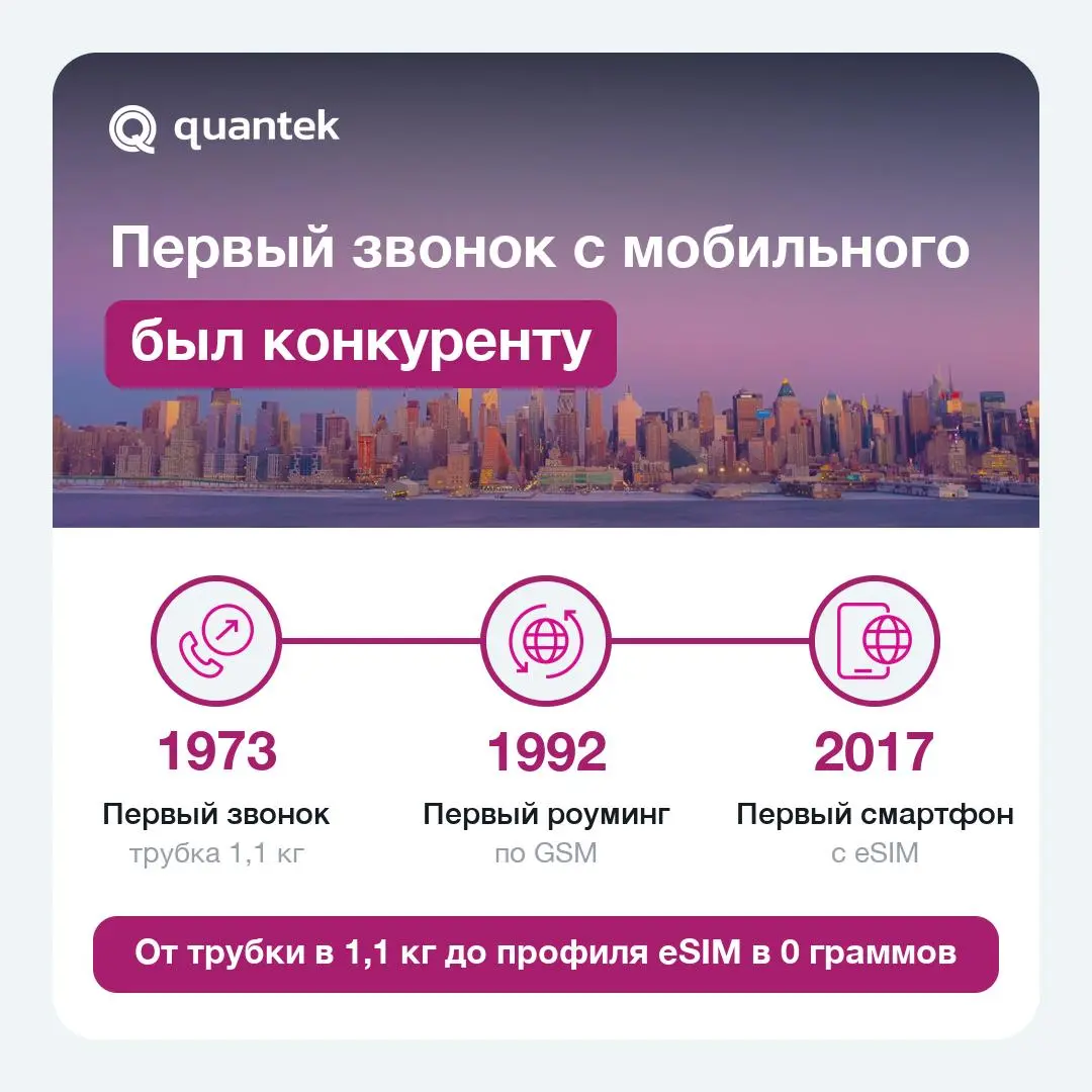 📞 Первый звонок с мобильного был… конкуренту
3 апреля 1973 года инженер Motorola Мартин Купер вышел на улицу Манхэттена и позвонил своему сопернику из Bell Labs с прототипа портативного телефона | Сетка — социальная сеть от hh.ru