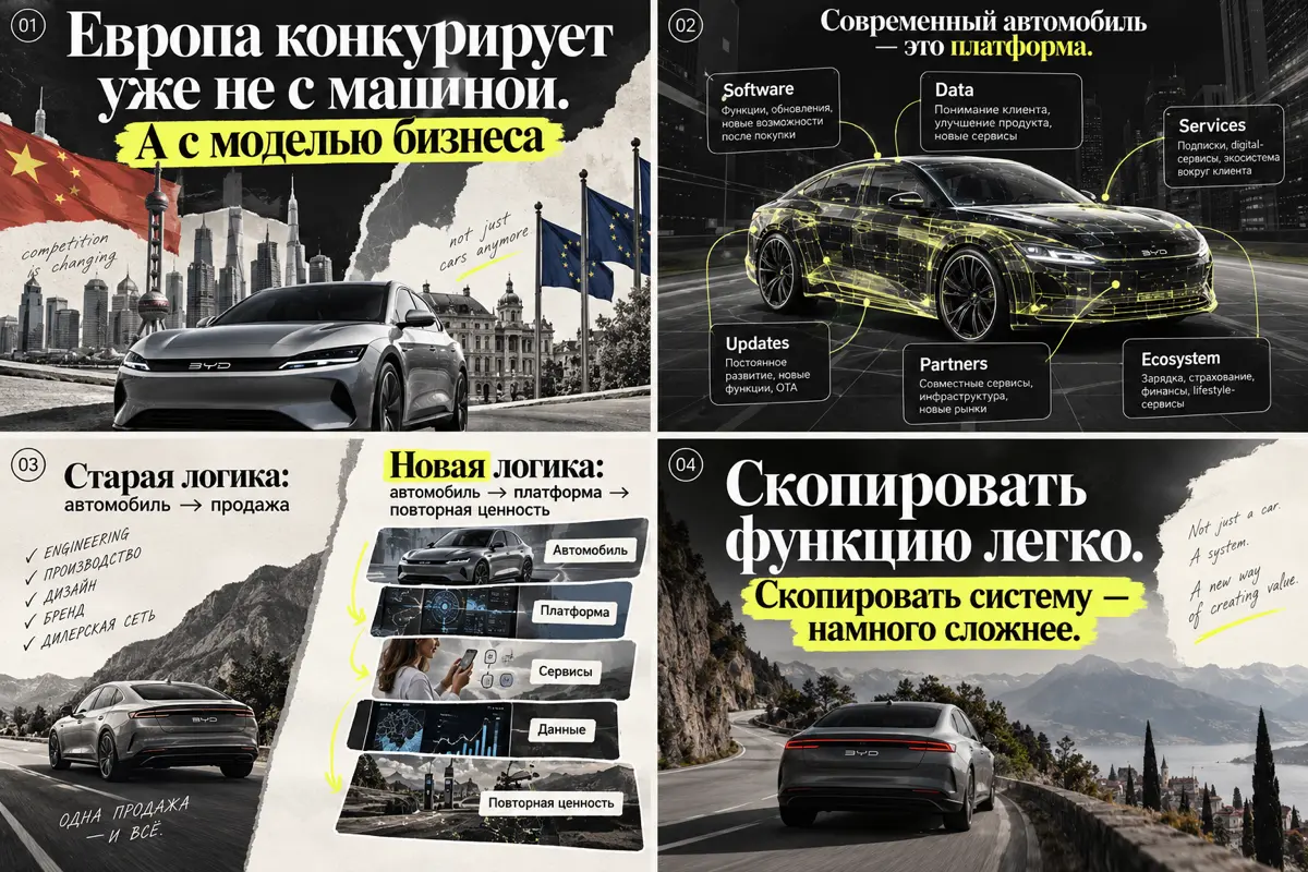 Европа конкурирует уже не с машиной. А с моделью бизнеса. | Сетка — социальная сеть от hh.ru