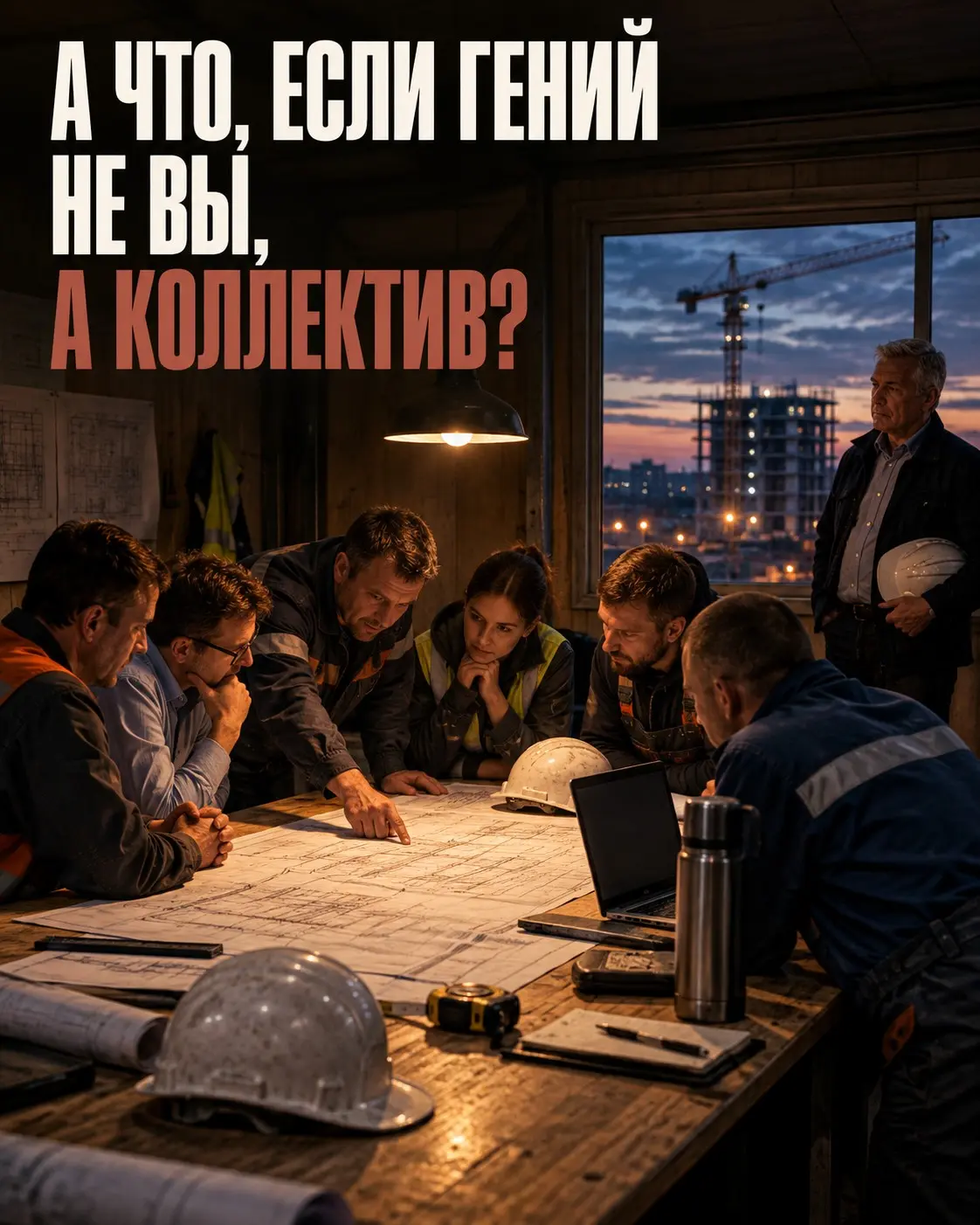 В строительной компании Ивана Павловича планёрка начинается не с его слов.
Первым говорит прораб с объекта: бетон привезли с опозданием, бригада простояла | Сетка — социальная сеть от hh.ru