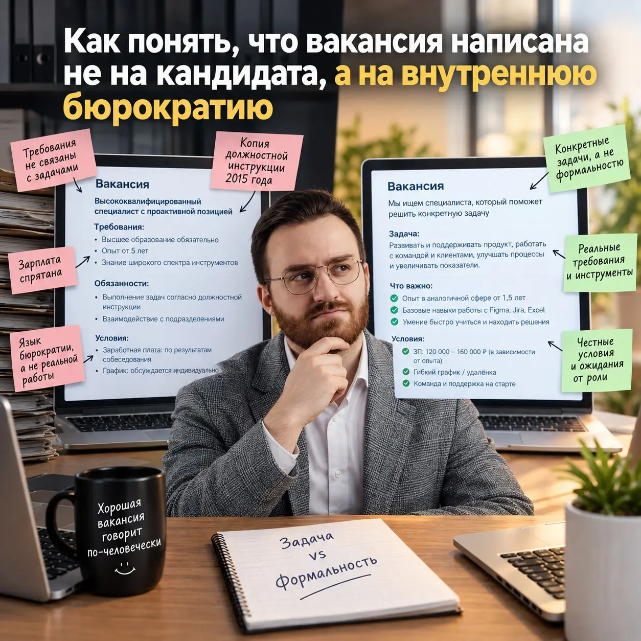 Как понять, что вакансия написана для Галочки? | Сетка — социальная сеть от hh.ru