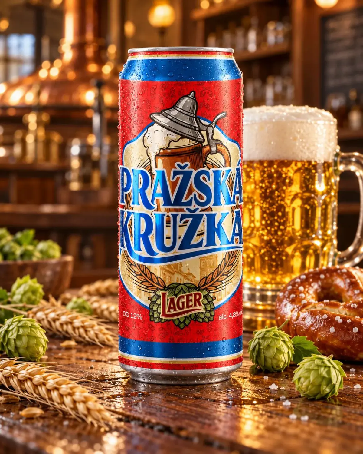 Pražská Kružka — дизайн этикетки лагера
Дизайн «Pražská Kružka» соединяет образ традиционного чешского пива с яркой, контрастной подачей | Сетка — социальная сеть от hh.ru