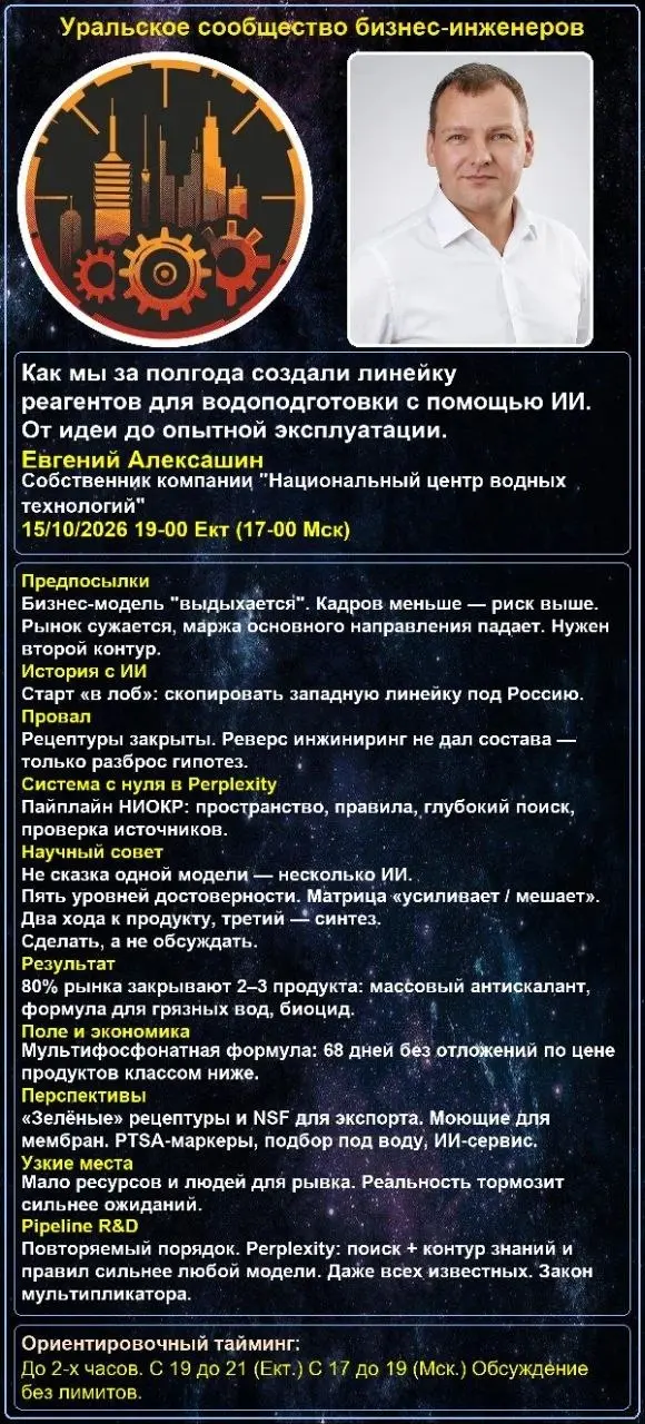 15 октября Уральское сообщество инженеров проведет онлайн встречу для обсуждения исследований с помощью ИИ | Сетка — социальная сеть от hh.ru