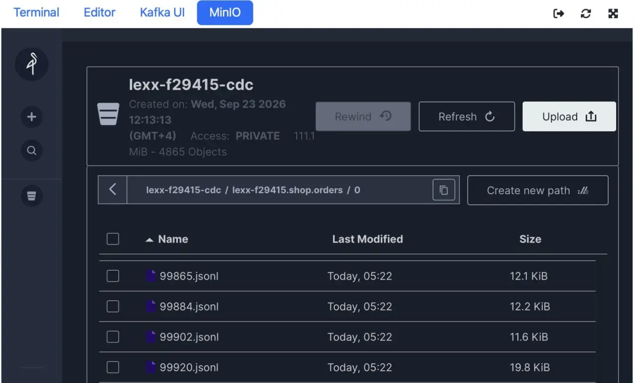 Вышла лаба от @rzvde про CDC конвейер из PostgreSQL через Debezium и Kafka Connect в S3!
Как и на других его стендах, доступ к инфраструктуре, UI и материалам в одном окне браузера | Сетка — социальная сеть от hh.ru