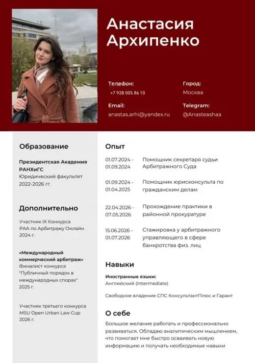 Анастасия Архипенко