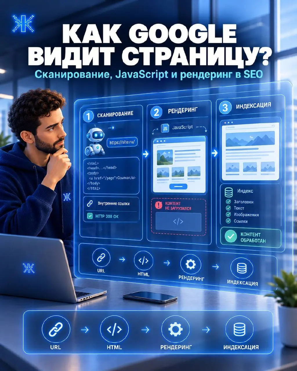 ⚡️⚡️⚡️Google может обнаружить страницу, просканировать её, финалим тему индексации
Особенно если сайт активно использует JavaScript, динамическую подгрузку данных и сложную клиентскую архитектуру | Сетка — социальная сеть от hh.ru