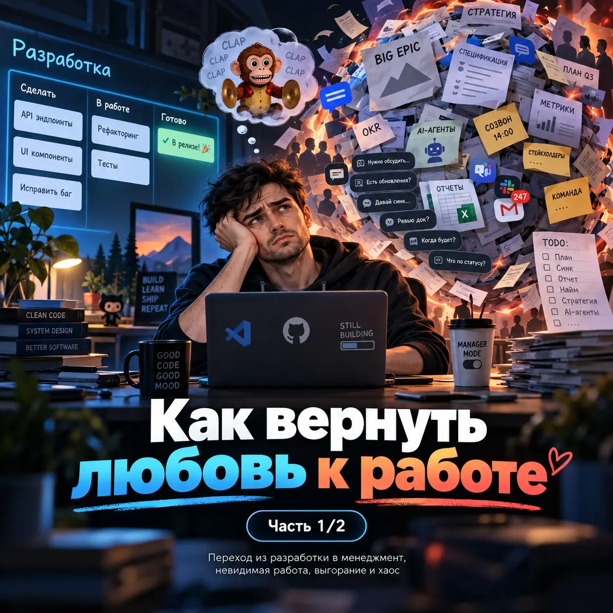 Как вернуть любовь к работе. Часть 1/2 | Сетка — социальная сеть от hh.ru