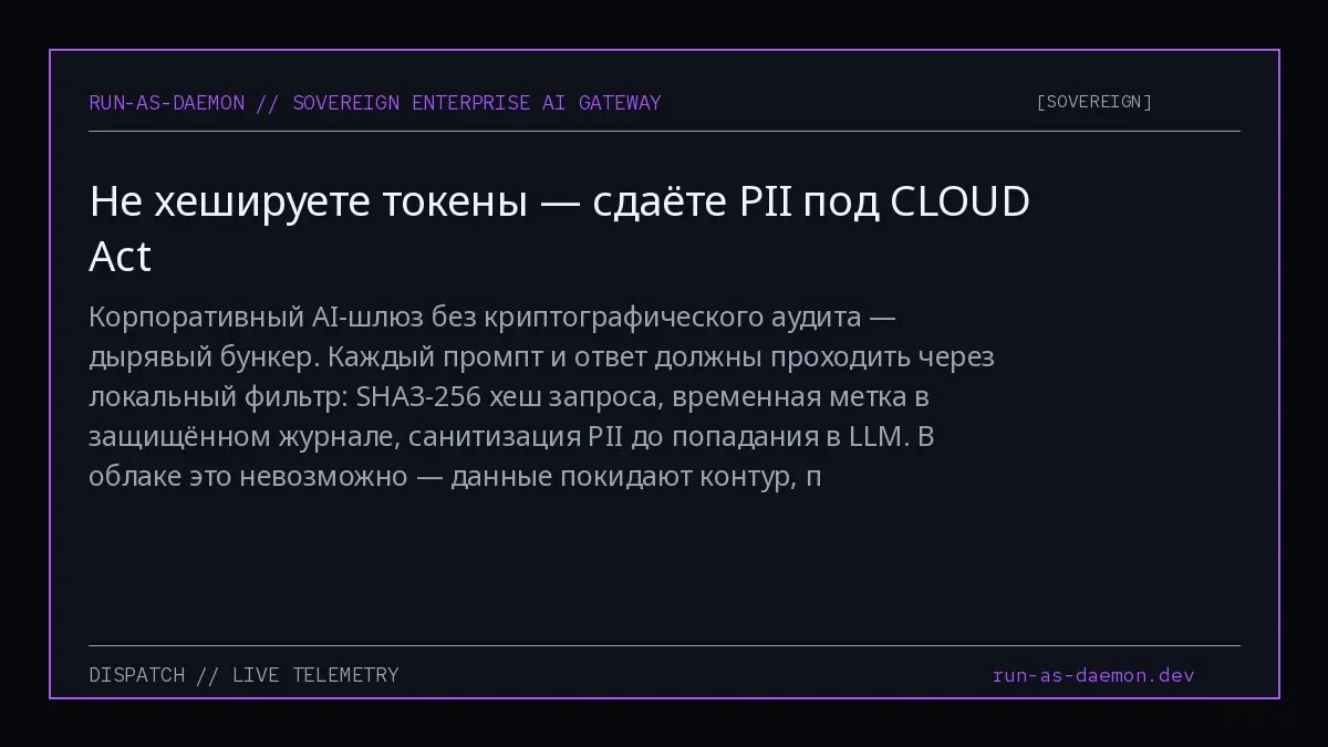Корпоративный AI-шлюз без криптографического аудита — дырявый бункер | Сетка — социальная сеть от hh.ru