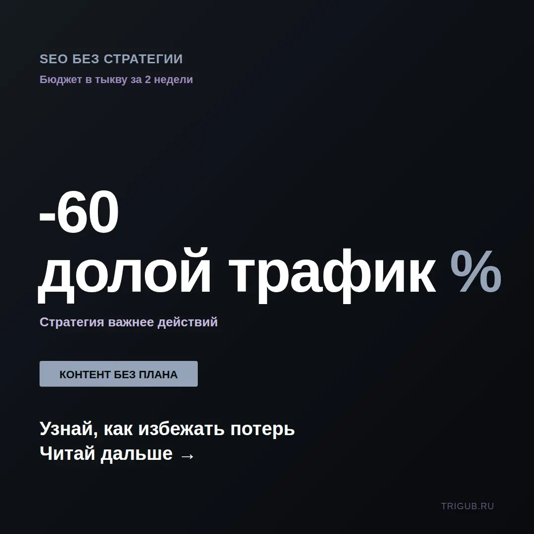 SEO без стратегии превращает бюджет в тыкву | Сетка — социальная сеть от hh.ru