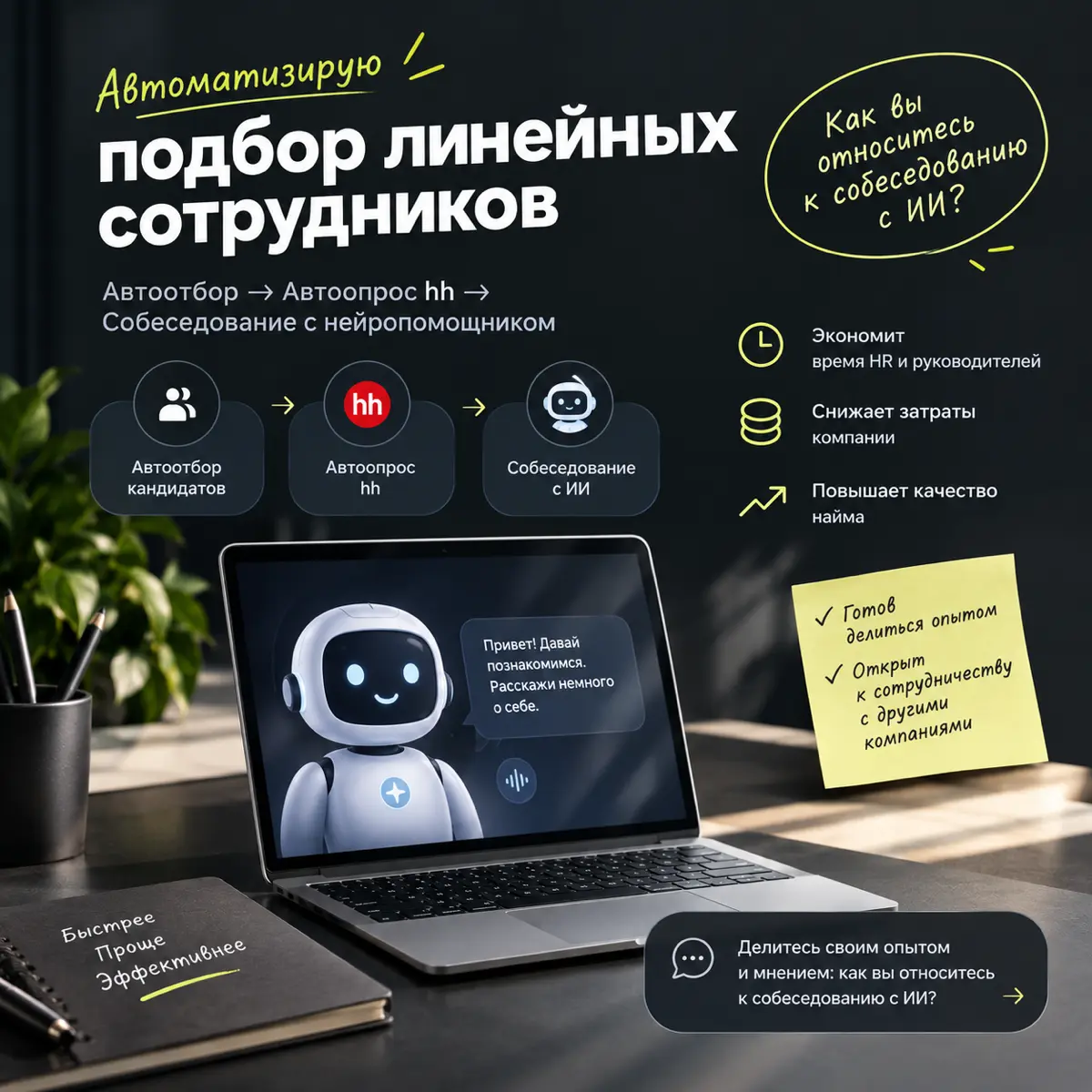 🤖 Собеседование с ИИ - уже реальность | Сетка — социальная сеть от hh.ru