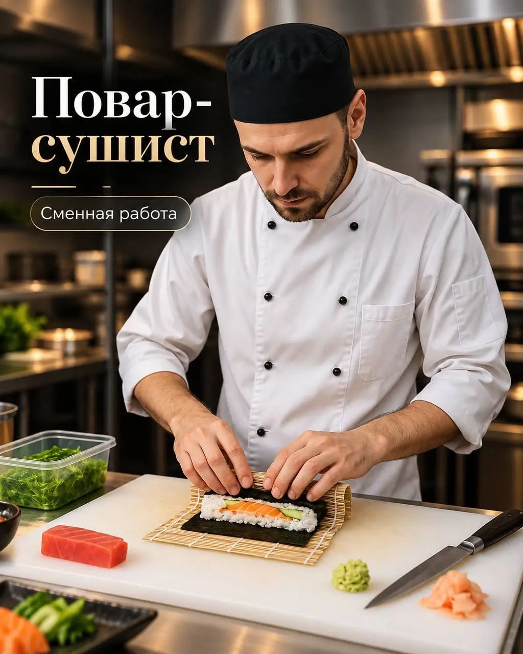 ПОВАР-СУШИСТ
От 411₽/ч + премии
закрытый цех
• Москва, м | Сетка — социальная сеть от hh.ru