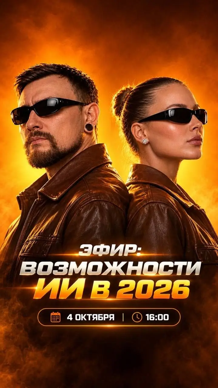 4 октября(ВОСКРЕСЕНЬЕ) в 16:00 мск пройдет большой открытый ЭФИР
«Возможности ИИ»
Мы покажем людям, как использовать нейросети для создания реального дохода
Разберем:
✔️как начать зарабатывать на навы... | Сетка — социальная сеть от hh.ru