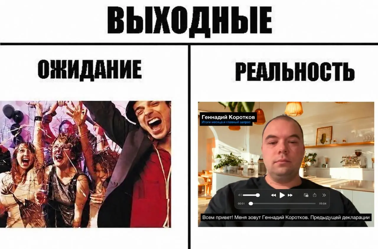 Завтра еду в Шую — с десяткой будем подводить итоги месяца и ставить декларации на следующий.
Сегодня внезапно узнал, что к встрече нужно ещё записать шестиминутное видео | Сетка — социальная сеть от hh.ru