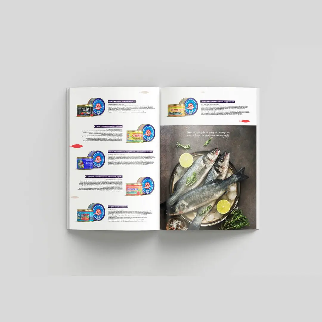 Каталог, который знакомит с производством 🐟
Для «Рыбозавода Большекаменский» разработали презентацию и каталог продукции — материалы для выставок, переговоров и представления ассортимента | Сетка — социальная сеть от hh.ru
