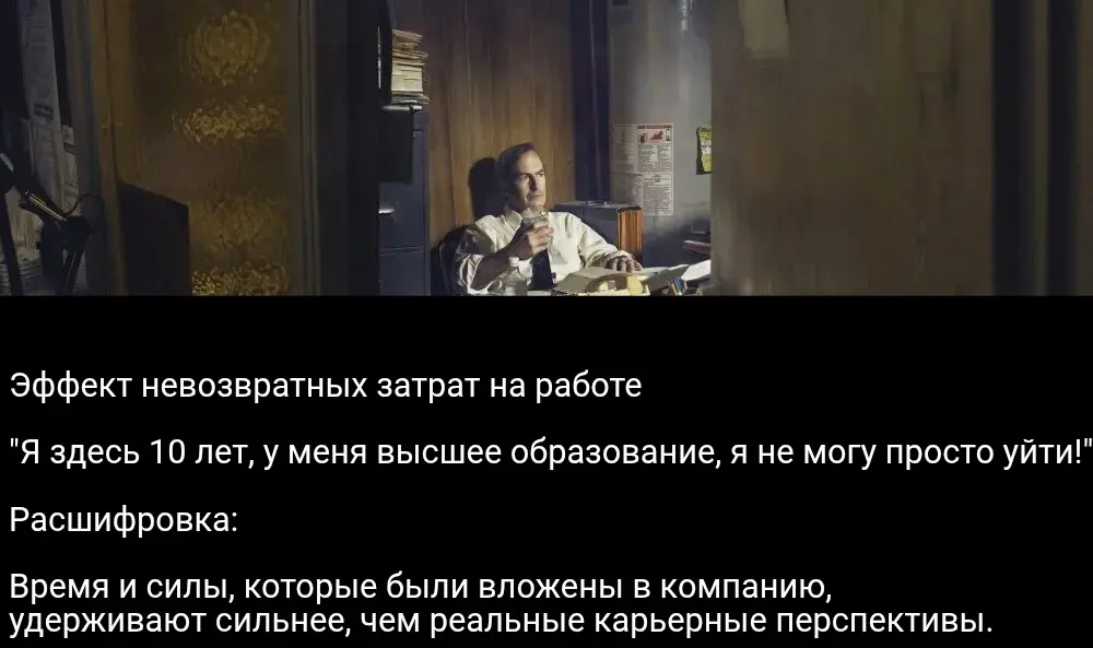 Эффект невозвратных затрат | Сетка — социальная сеть от hh.ru