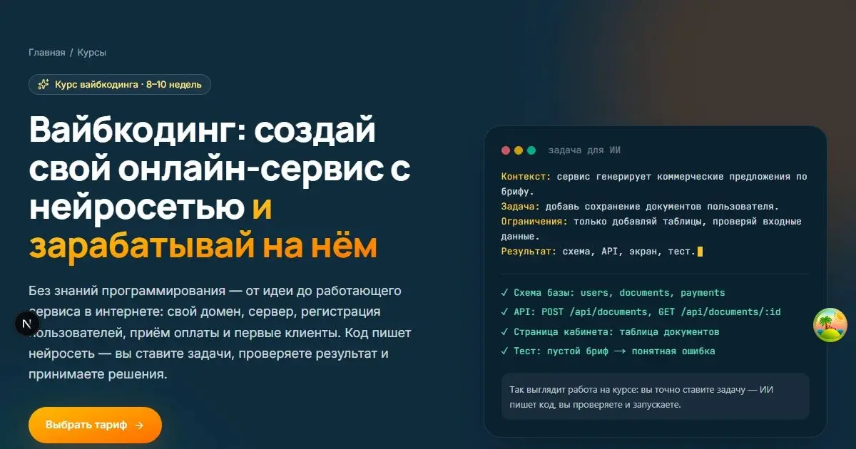 Делюсь своей практикой запуска онлайн-сервисов на вайбкодинг | Сетка — социальная сеть от hh.ru